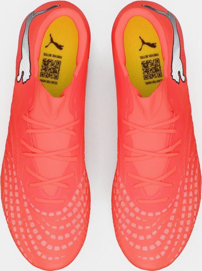 PUMA Voetbalschoen 'Future 9 Match Fusion' zilvergrijs neonrood zwart - Foto 5