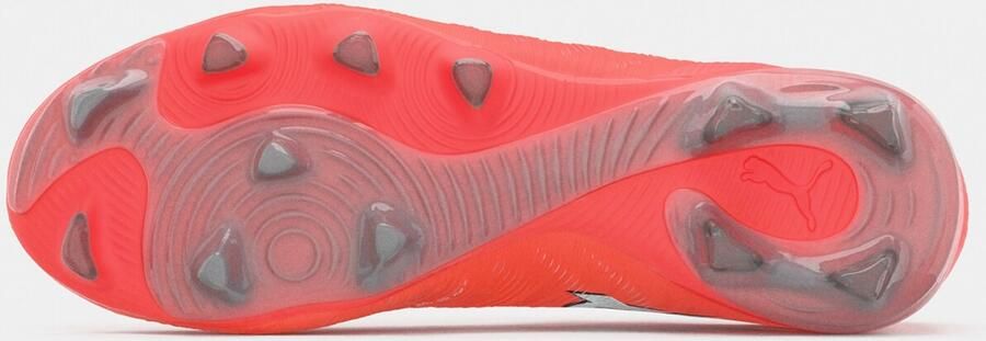 PUMA Voetbalschoen 'Future 9 Match Fusion' zilvergrijs neonrood zwart - Foto 8