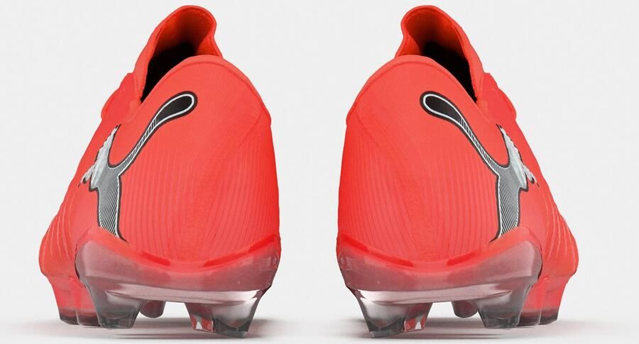 PUMA Voetbalschoen 'Future 9 Match Fusion' zilvergrijs neonrood zwart - Foto 6