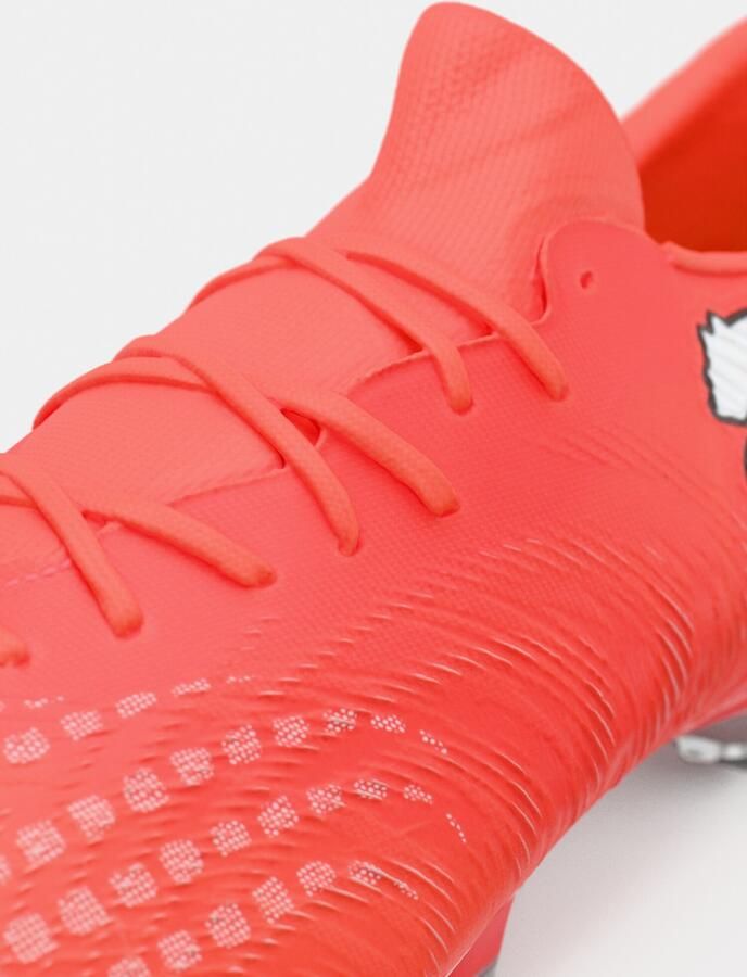 PUMA Voetbalschoen 'Future 9 Match Fusion' zilvergrijs neonrood zwart - Foto 4