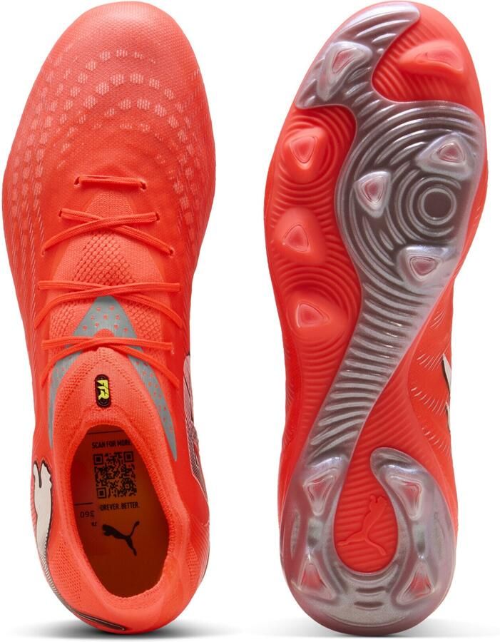 PUMA Future 9 Pro FG AG Unleashed Gloeiend rood Wit Zwart Zilver Dames - Foto 4