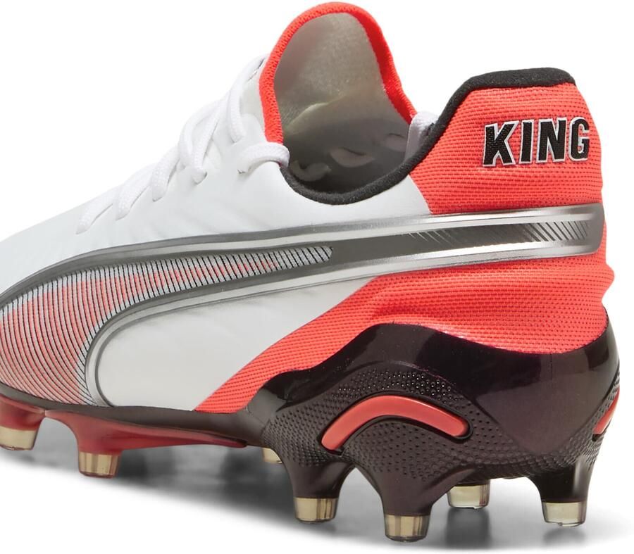 PUMA King Ultimate FG AG Untamed Wit Zilver Gloeiend rood Zwart Dames - Foto 3