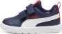 Puma Courtflex V3 V sneakers donkerblauw wit rood - Thumbnail 2