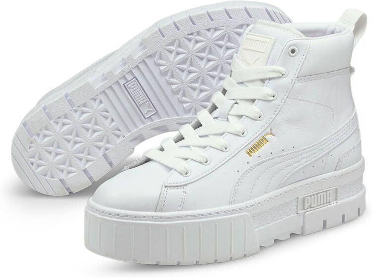 PUMA Mayze Mid Wn Hoge sneakers Leren Sneaker Dames Wit - Foto 7