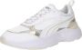 PUMA Cassia Metallic Shine Dames Sneakers White- Gold- Silver-Vapor Gray - Thumbnail 3