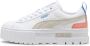 Puma Mayze Lth sneakers wit roze lichtgrijs - Thumbnail 3