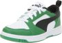 Puma Rebound V6 Lo sneakers wit zwart groen Jongens Meisjes Leer Meerkleurig 26 - Thumbnail 8