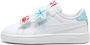 Puma Smash 3.0 Badges V sneakers wit lichtblauw rood - Thumbnail 3