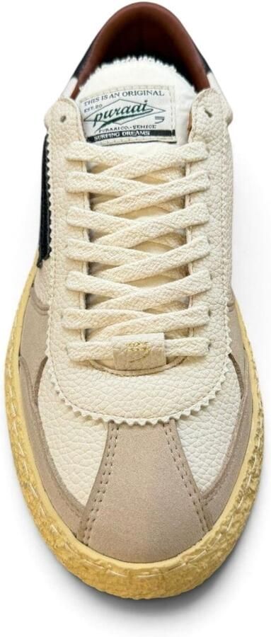 PURAAI Lage Sneakers Dames 1.01 Vintage Leer Beige - Foto 20