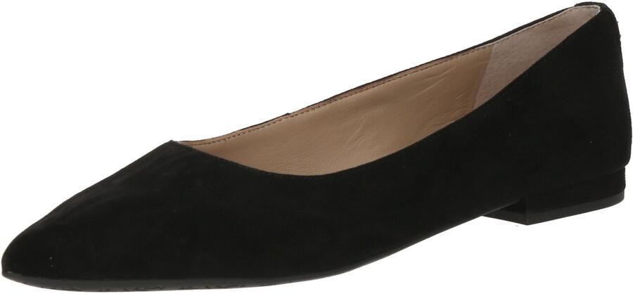 Lauren Ralph Lauren Leren ballerina's met blokhak model 'LONDYN'