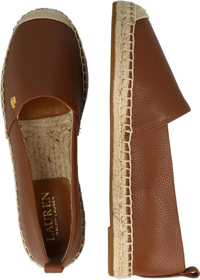 Lauren Ralph Lauren Espadrilles van leer met logodetail model 'CAMERYN'