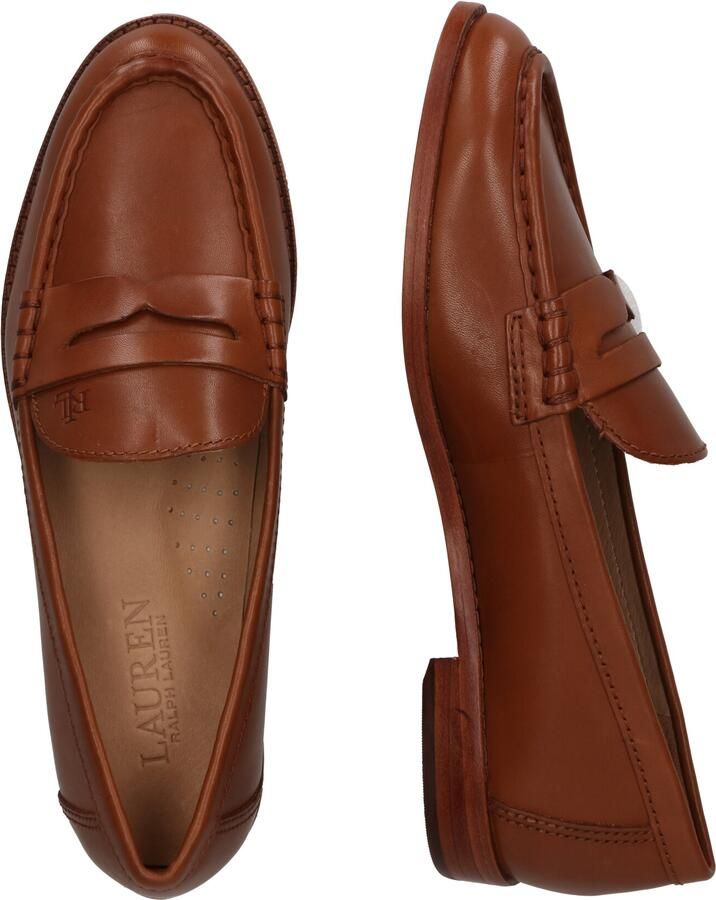 Lauren Ralph Lauren Pennyloafers van leer met labeldetail model 'WYNNIE' - Foto 4