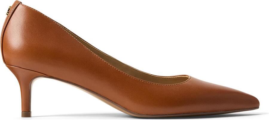 Lauren Ralph Lauren Pumps van leer met elastisch riempje model 'ADRIENNE' - Foto 2