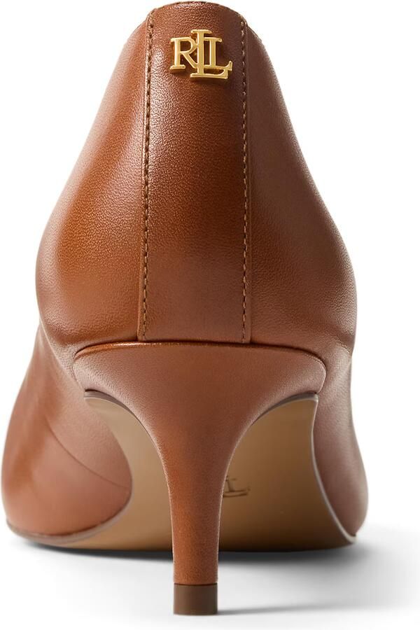 Lauren Ralph Lauren Pumps van leer met elastisch riempje model 'ADRIENNE' - Foto 4
