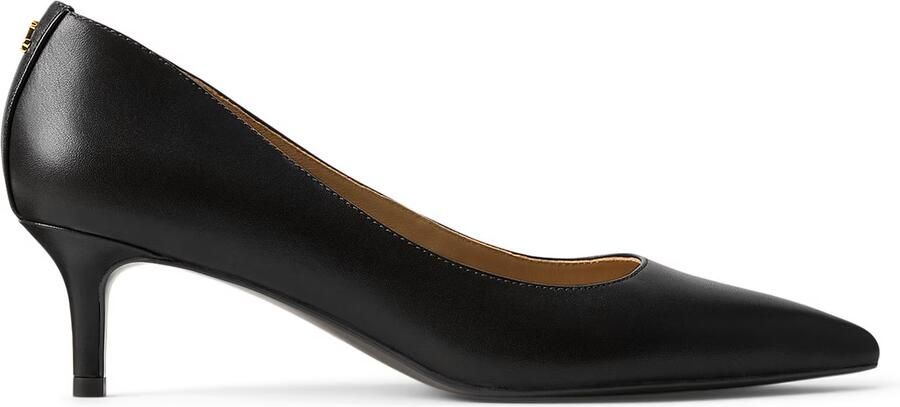 Lauren Ralph Lauren Pumps van leer met elastisch riempje model 'ADRIENNE' - Foto 2