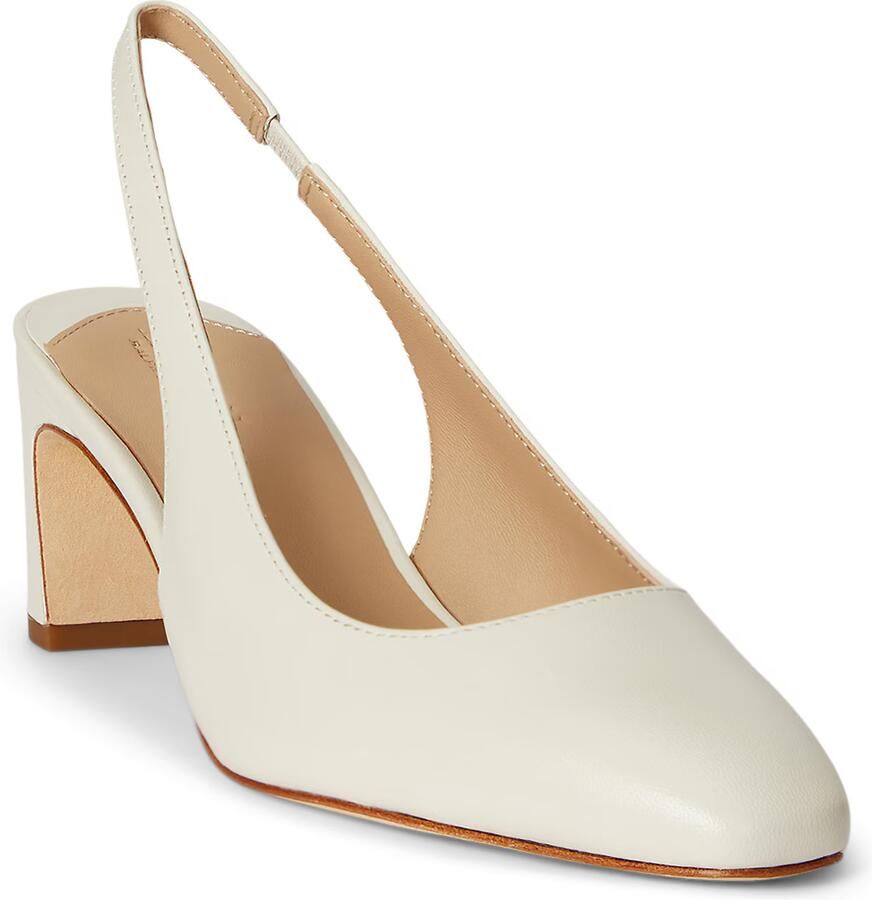 Lauren Ralph Lauren Slingback pumps van echt leer - Foto 4