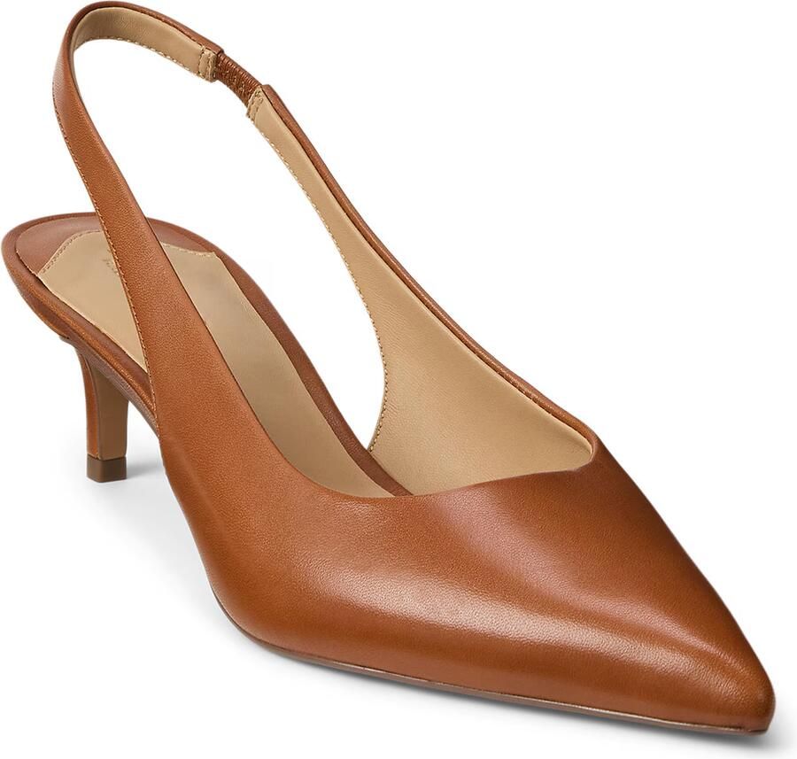Lauren Ralph Lauren Pumps van leer met naaldhak model 'LOLAH II' - Foto 3