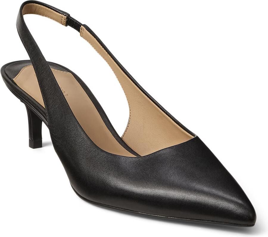 Lauren Ralph Lauren Pumps van leer met naaldhak model 'LOLAH II' - Foto 3