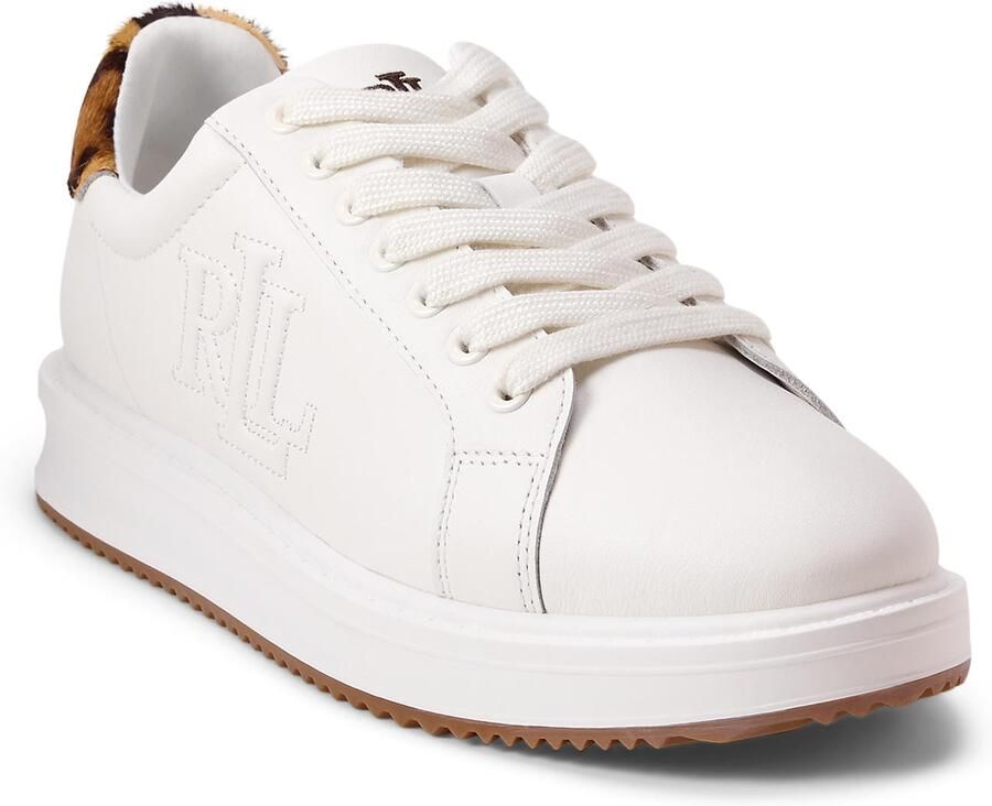 Lauren Ralph Lauren Sneakers laag 'AINSLEY' bruin lichtbruin zwart wit