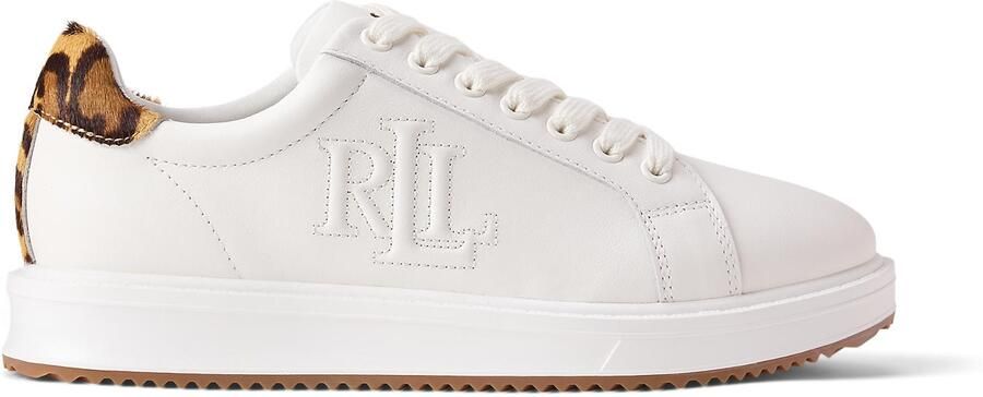 Lauren Ralph Lauren Sneakers laag 'AINSLEY' bruin lichtbruin zwart wit - Foto 4