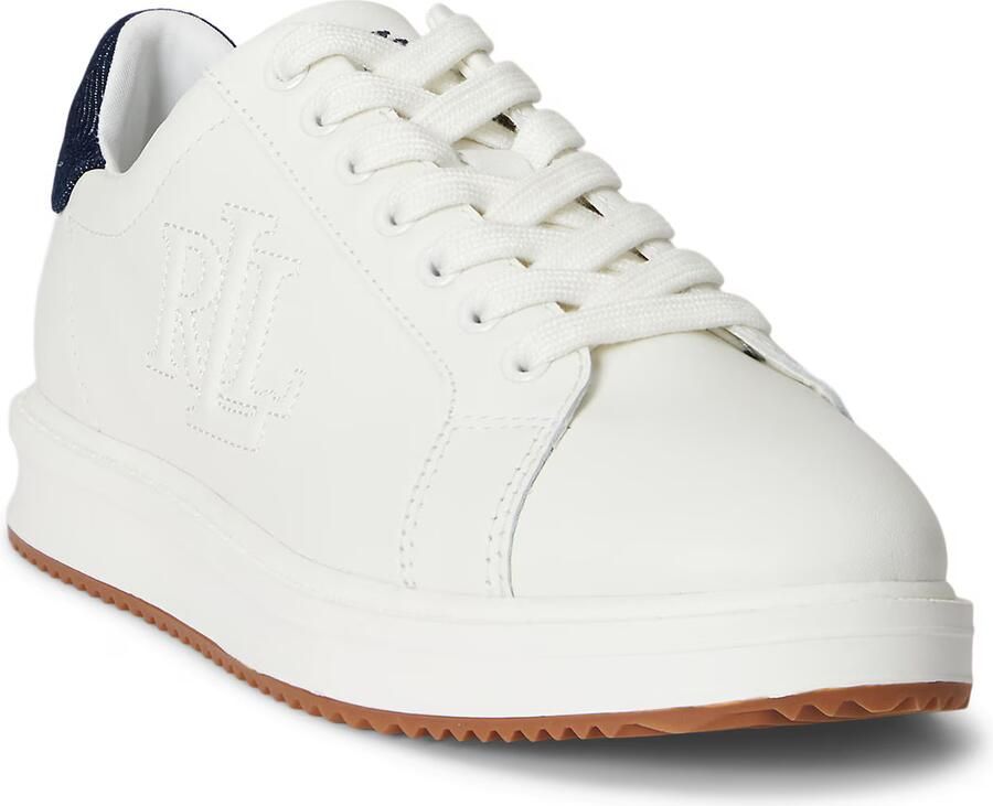 Lauren Ralph Lauren Sneakers van een mix van leer en textiel model 'AINSLEY' - Foto 2