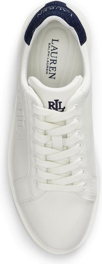Lauren Ralph Lauren Sneakers van een mix van leer en textiel model 'AINSLEY' - Foto 4
