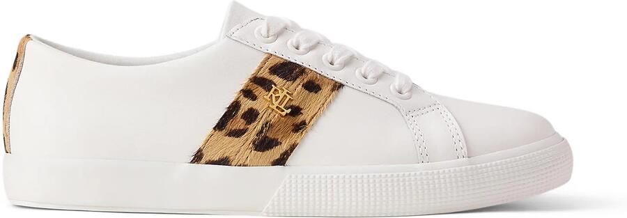 Lauren Ralph Lauren Sneakers laag cappuccino zwart wit