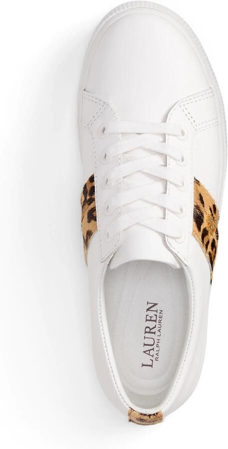 Lauren Ralph Lauren Sneakers laag cappuccino zwart wit - Foto 3