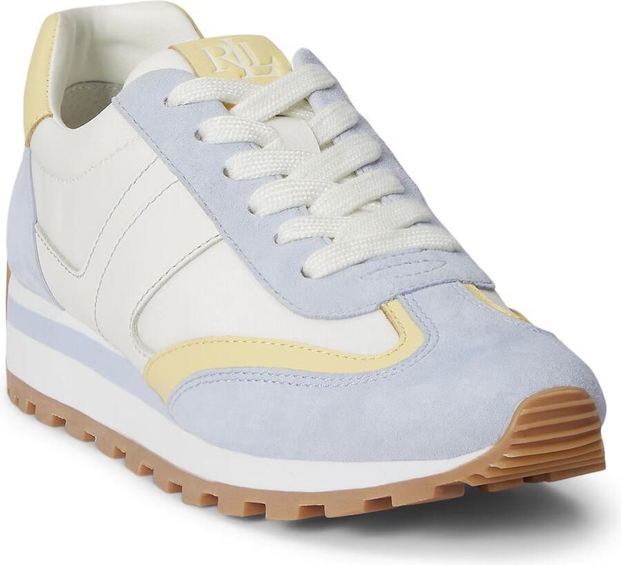 Lauren Ralph Lauren Sneakers laag 'DANI' duifblauw geel wit