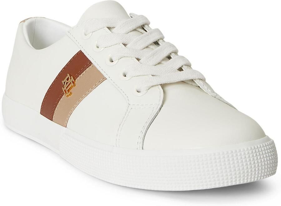 Lauren Ralph Lauren Sneakers laag 'JANSON II' cognac cappuccino wit