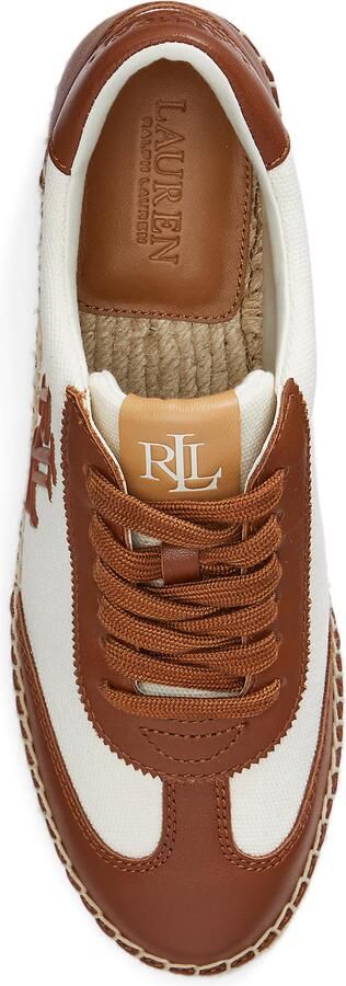 Lauren Ralph Lauren Sneakers van een mix van leer en textiel model 'LUIZE' - Foto 4