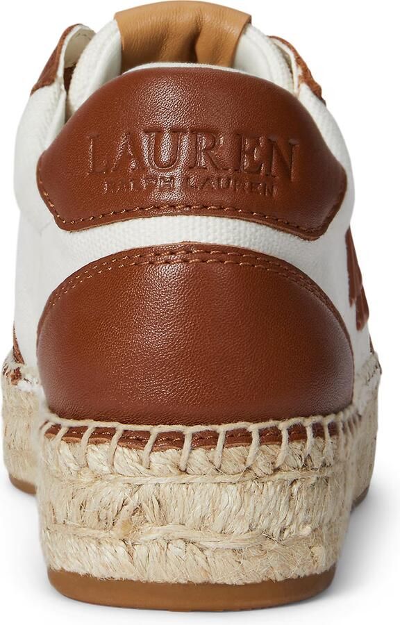 Lauren Ralph Lauren Sneakers van een mix van leer en textiel model 'LUIZE' - Foto 3