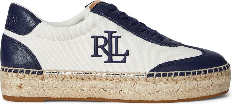 Lauren Ralph Lauren Sneakers van een mix van leer en textiel model 'LUIZE'