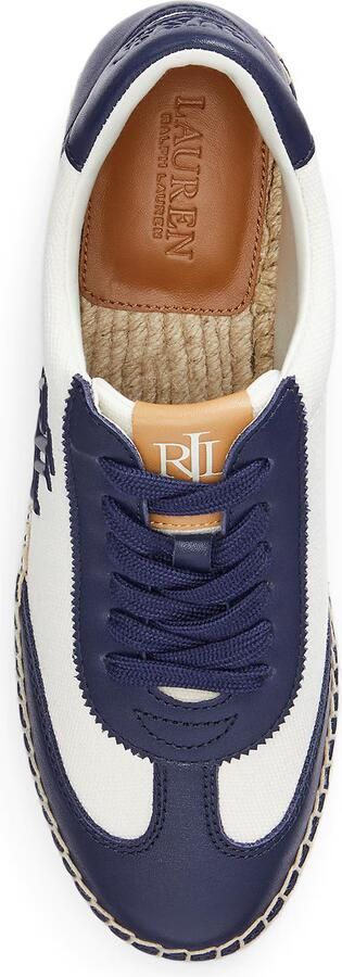 Lauren Ralph Lauren Sneakers van een mix van leer en textiel model 'LUIZE' - Foto 4