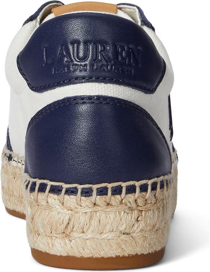 Lauren Ralph Lauren Sneakers van een mix van leer en textiel model 'LUIZE' - Foto 3