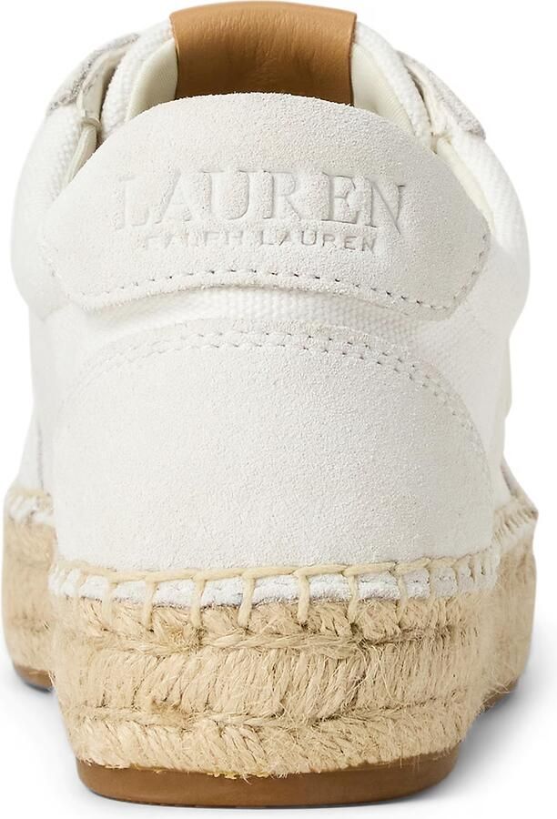 Lauren Ralph Lauren Sneakers van een mix van leer en textiel model 'LUIZE' - Foto 3