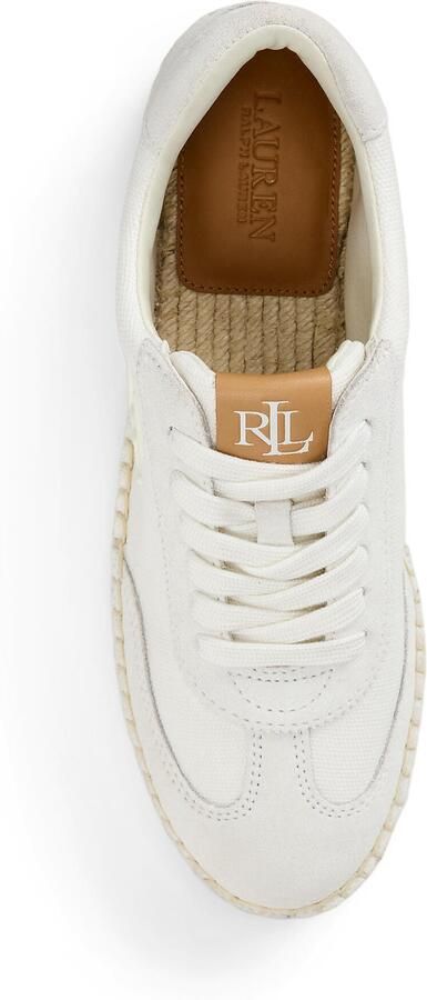 Lauren Ralph Lauren Sneakers van een mix van leer en textiel model 'LUIZE' - Foto 4