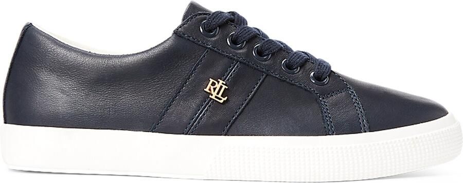 Polo Ralph Lauren Janson II Leren Sneakers met Sportieve Strepen Blue Dames