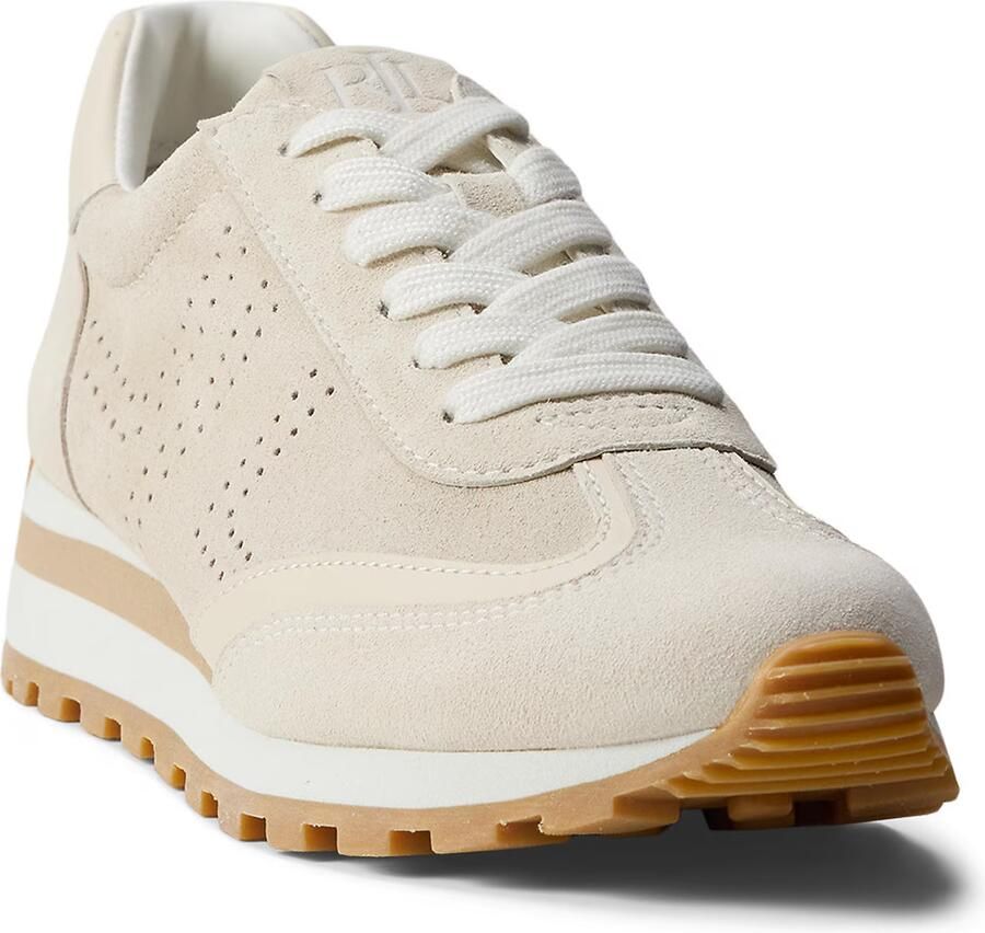 Lauren Ralph Lauren Sneakers van echt leer met reliëflogo
