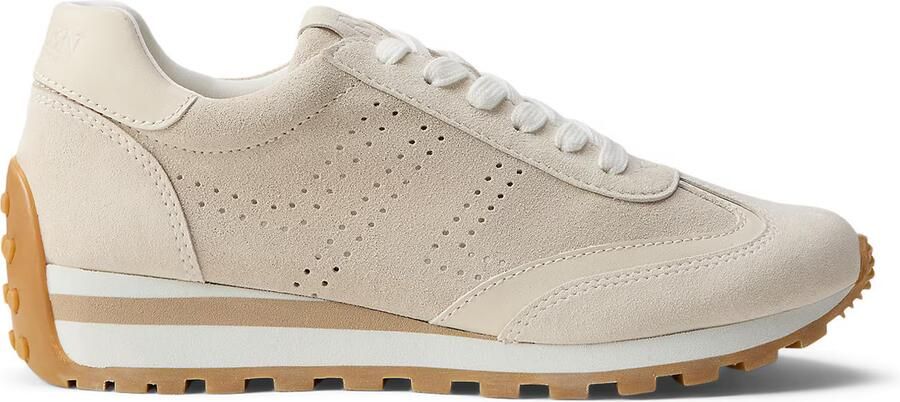 Lauren Ralph Lauren Sneakers van echt leer met reliëflogo - Foto 3