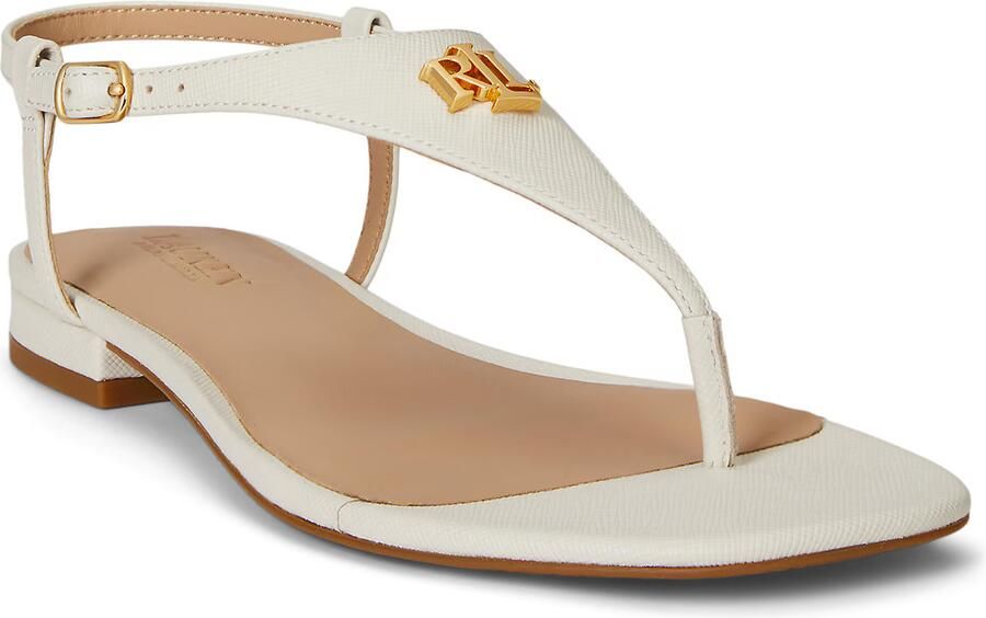 LAUREN RALPH LAUREN Dames Everley 2 Flat Sandal Maat: 41 Materiaal: Textiel Kleur: Wit - Foto 7