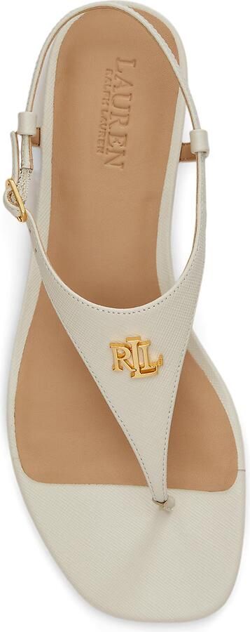 LAUREN RALPH LAUREN Dames Everley 2 Flat Sandal Maat: 41 Materiaal: Textiel Kleur: Wit - Foto 9