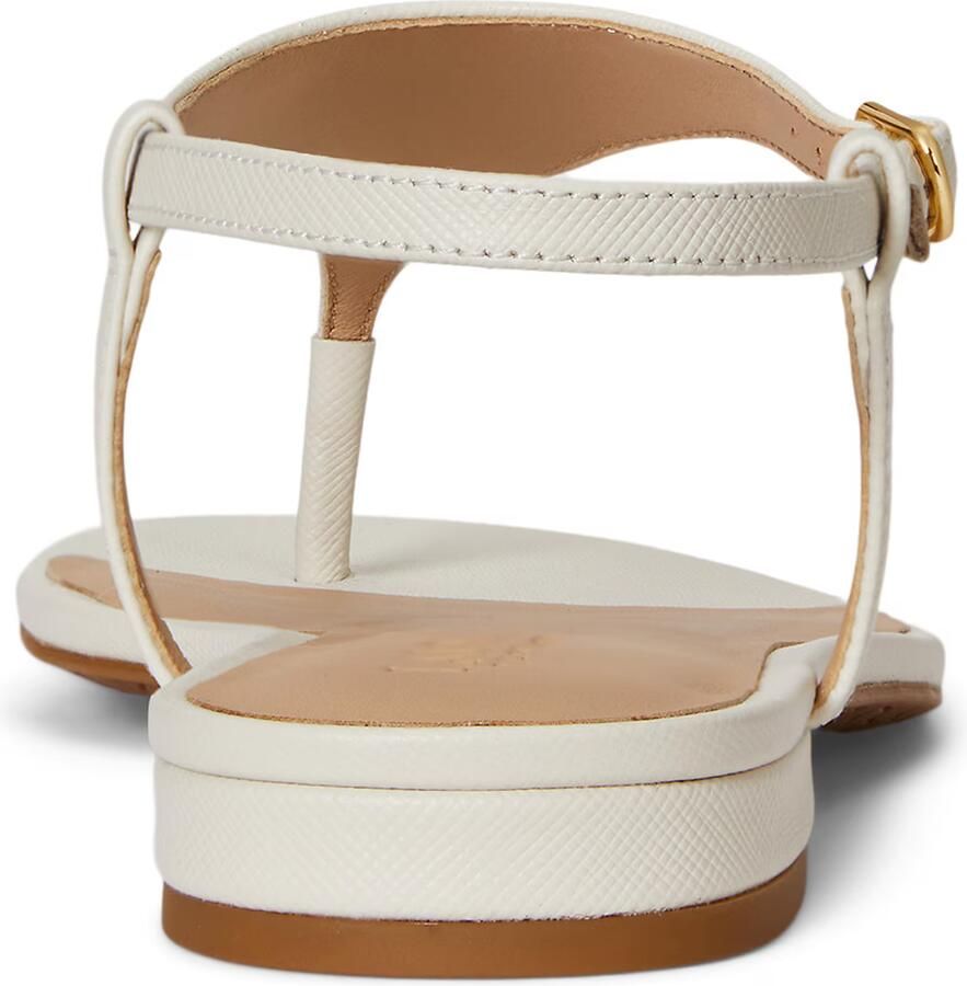 LAUREN RALPH LAUREN Dames Everley 2 Flat Sandal Maat: 41 Materiaal: Textiel Kleur: Wit - Foto 8