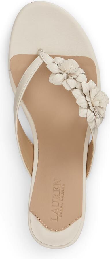 Lauren Ralph Lauren Teenslippers van echt leer met kitten heel - Foto 3