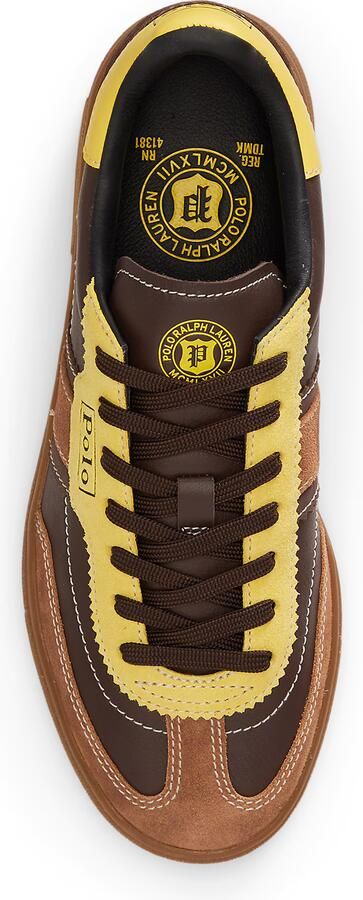 Polo Ralph Lauren Sneakers laag 'BEDFORD' karamel donkerbruin lichtgeel - Foto 2