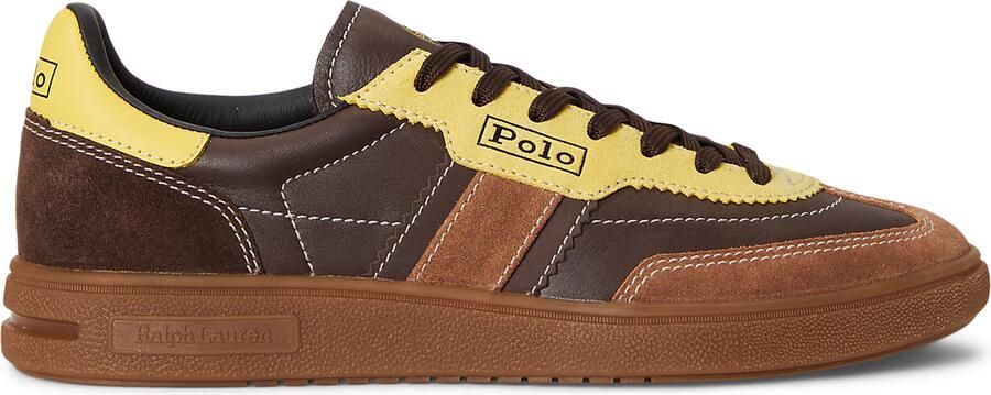 Polo Ralph Lauren Sneakers laag 'BEDFORD' karamel donkerbruin lichtgeel - Foto 4
