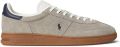 Polo Ralph Lauren Sneakers van echt rundersuède model 'BEDFORD' - Lichtgrijs