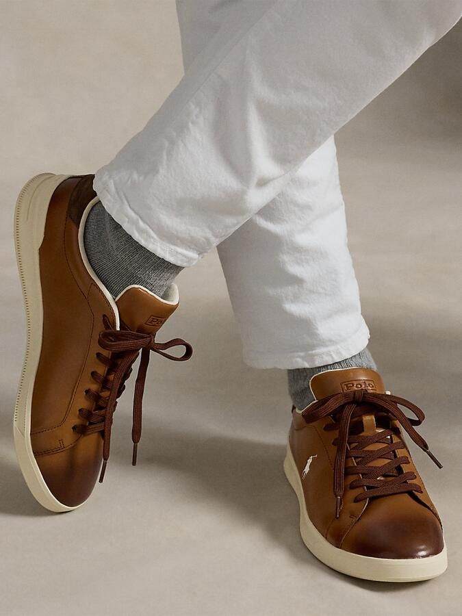 Polo Ralph Lauren Leren sneakers met logoprint model 'HERITAGE COURT' - Foto 6