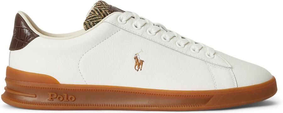 Polo Ralph Lauren Sneakers laag 'HRT CRT III' chocoladebruin wit - Foto 2