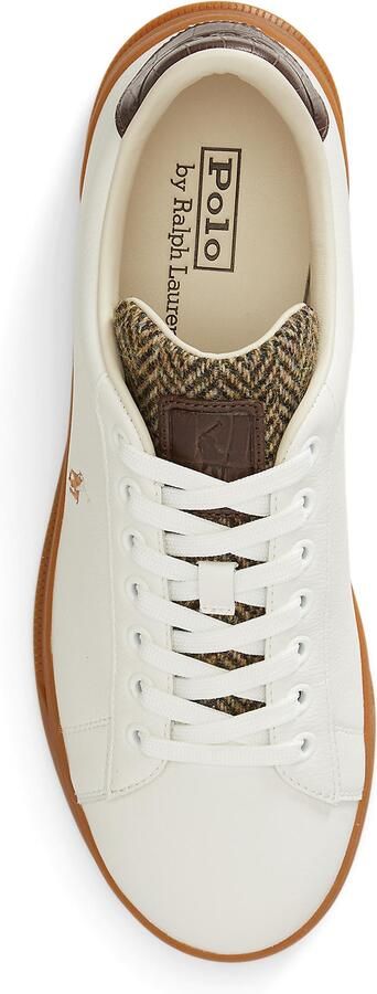 Polo Ralph Lauren Sneakers laag 'HRT CRT III' chocoladebruin wit - Foto 3